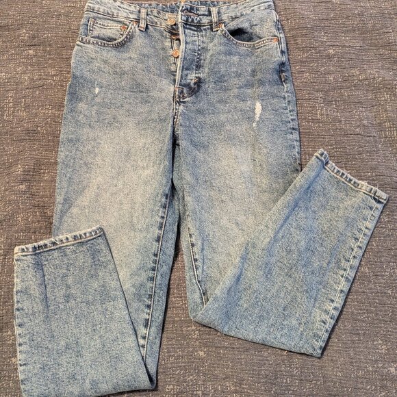 H&M Mom Jean, straight leg, Blue, size 6 - Picture 1 of 3